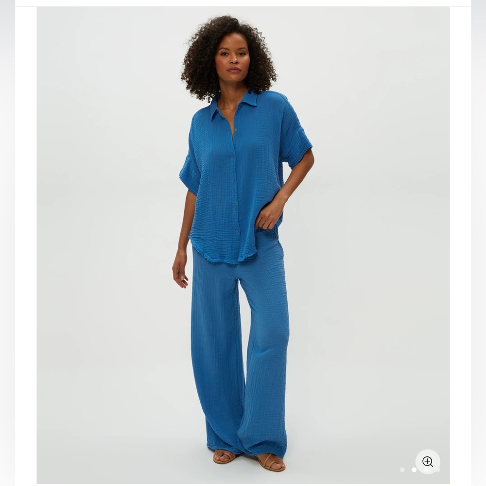 Michael Stars Suzie Gauze Pants in Ocean. Small.  Never worn.